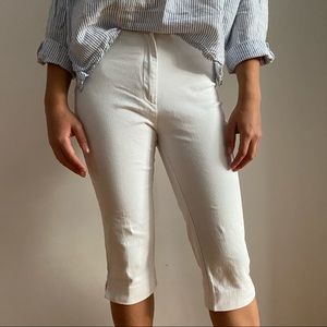 United Colors of Benetton White Capri Pants